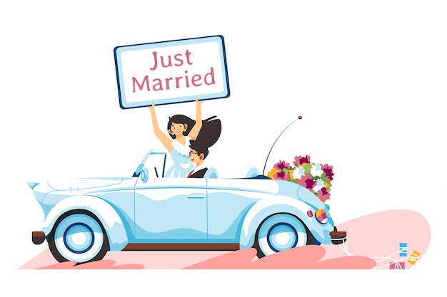 Imágenes de Car Just Married - Descarga gratuita en Freepik