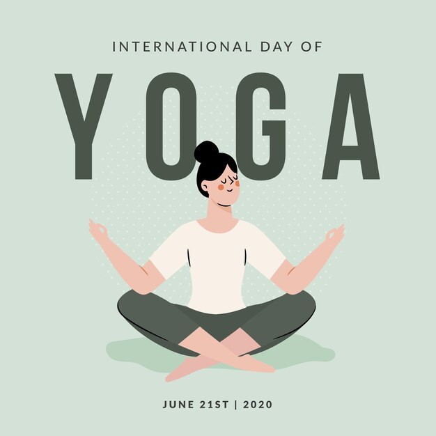 Dibujado a mano ilustración del concepto de yoga