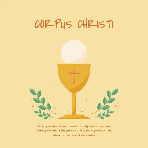 Dibujado a mano ilustración de corpus christi