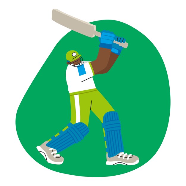 Dibujado a mano ilustración de cricket ipl