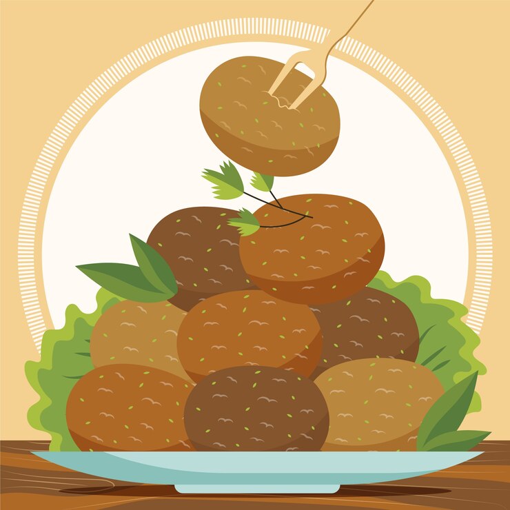 Vector gratuito dibujado a mano ilustración de croquetas