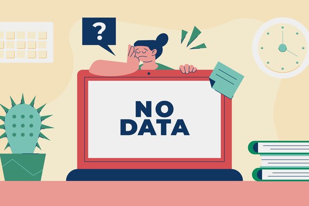 Dibujado a mano sin ilustración de datos