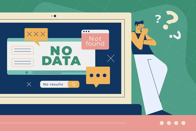 Dibujado a mano sin ilustración de datos