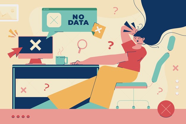 Dibujado a mano sin ilustración de datos