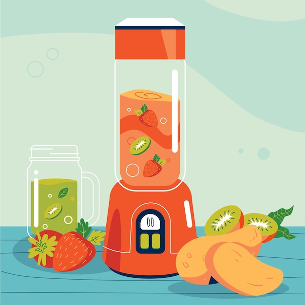 Vector gratuito dibujado a mano ilustración delicioso batido