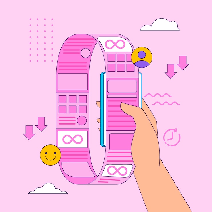 Vector gratuito dibujado a mano ilustración de desplazamiento sin fin
