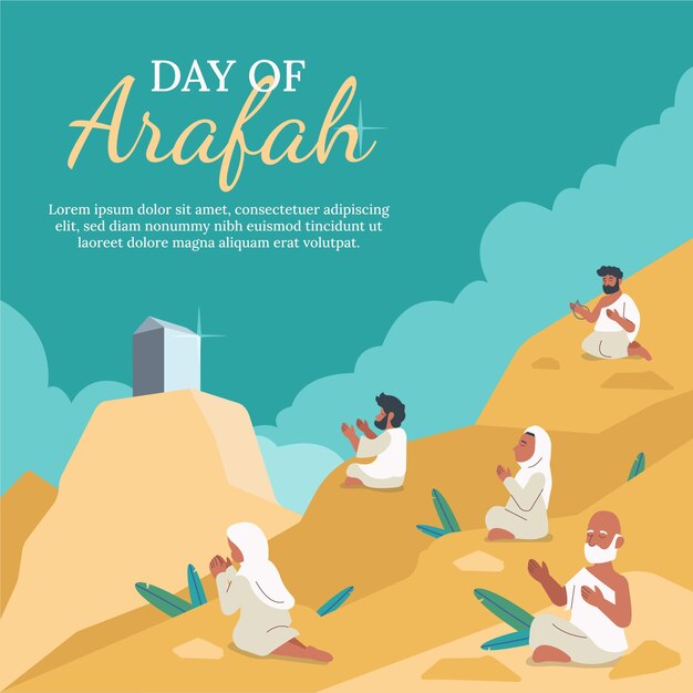 Dibujado a mano ilustración del día de arafah