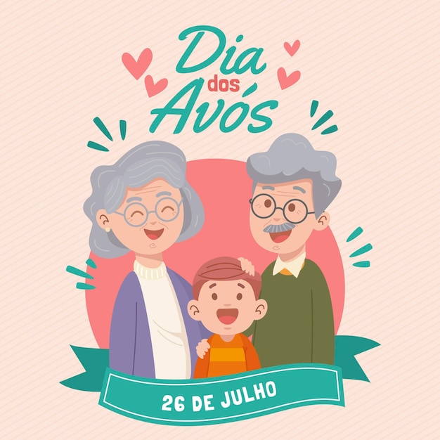 Dibujado a mano ilustración de dia dos avos