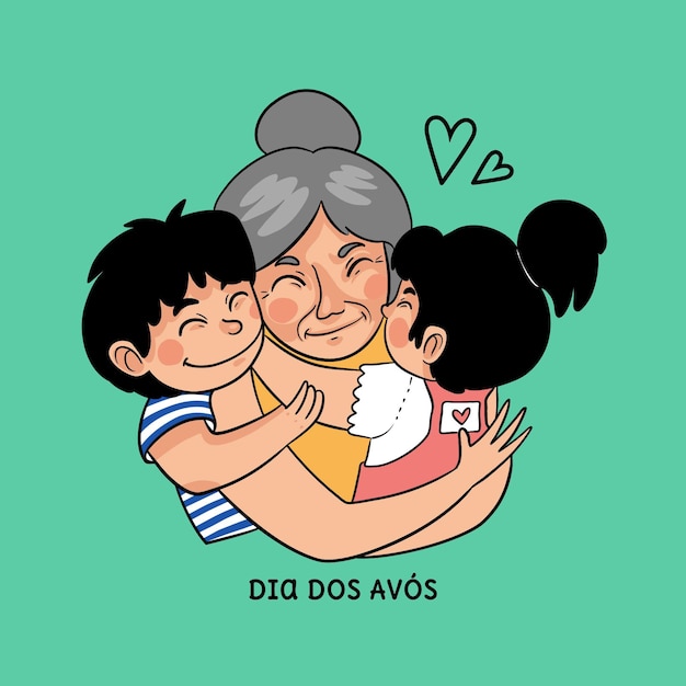 Dibujado a mano ilustración de dia dos avos