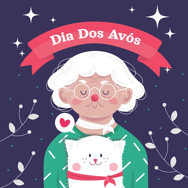 Vector gratuito dibujado a mano ilustración de dia dos avos