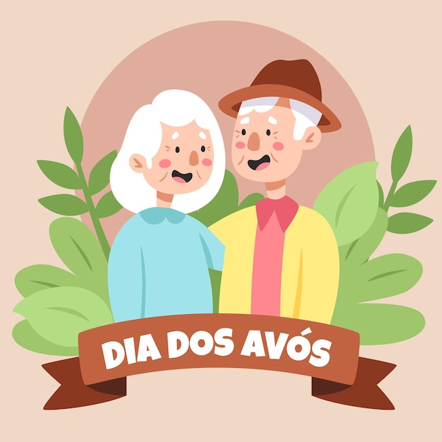 Vector gratuito dibujado a mano ilustración de dia dos avos