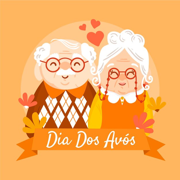 Dibujado a mano ilustración de dia dos avos