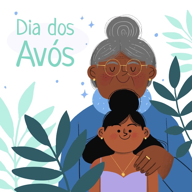 Vector gratuito dibujado a mano ilustración de dia dos avos