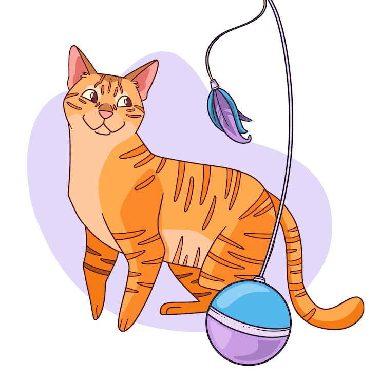 Vector gratuito dibujado a mano ilustración del día internacional del gato