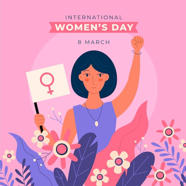 Dibujado a mano ilustración del día internacional de la mujer