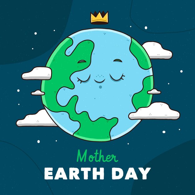Dibujado a mano ilustración del día de la madre tierra