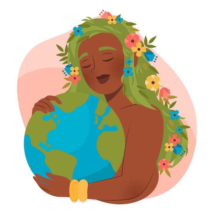 Vector gratuito dibujado a mano ilustración del día de la madre tierra