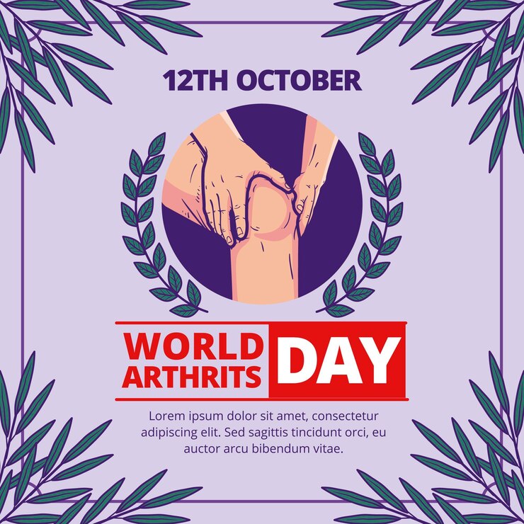 Vector gratuito dibujado a mano ilustración del día mundial de la artritis