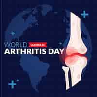 Vector gratuito dibujado a mano ilustración del día mundial de la artritis