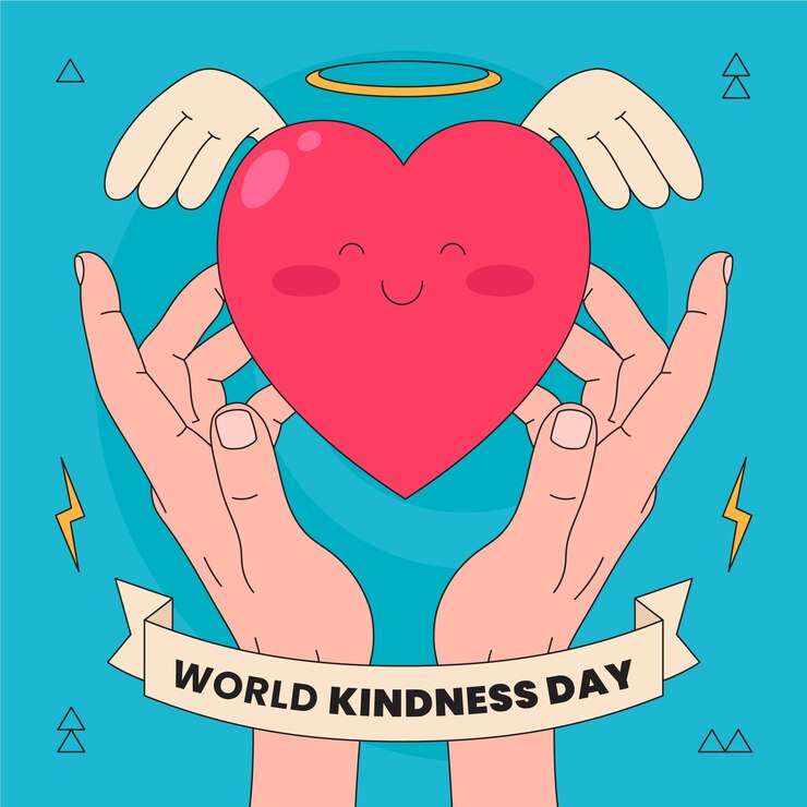 Vector gratuito dibujado a mano ilustración del día mundial de la bondad