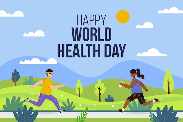 Vector gratuito dibujado a mano ilustración del día mundial de la salud