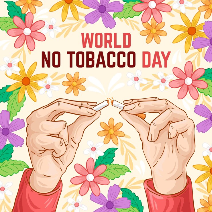 Vector gratuito dibujado a mano ilustración del día mundial sin tabaco