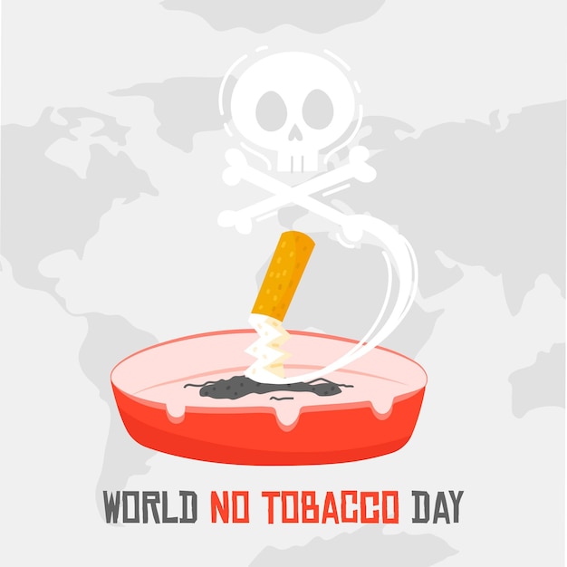 Dibujado a mano ilustración del día mundial sin tabaco