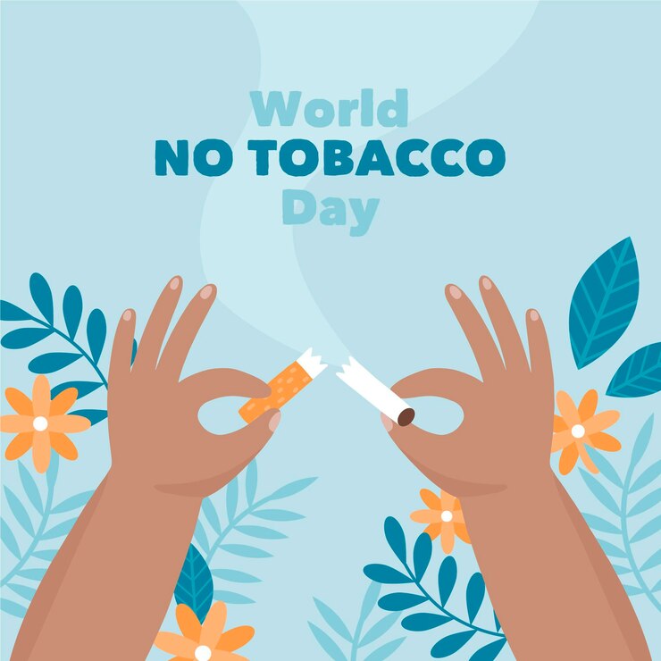 Vector gratuito dibujado a mano ilustración del día mundial sin tabaco