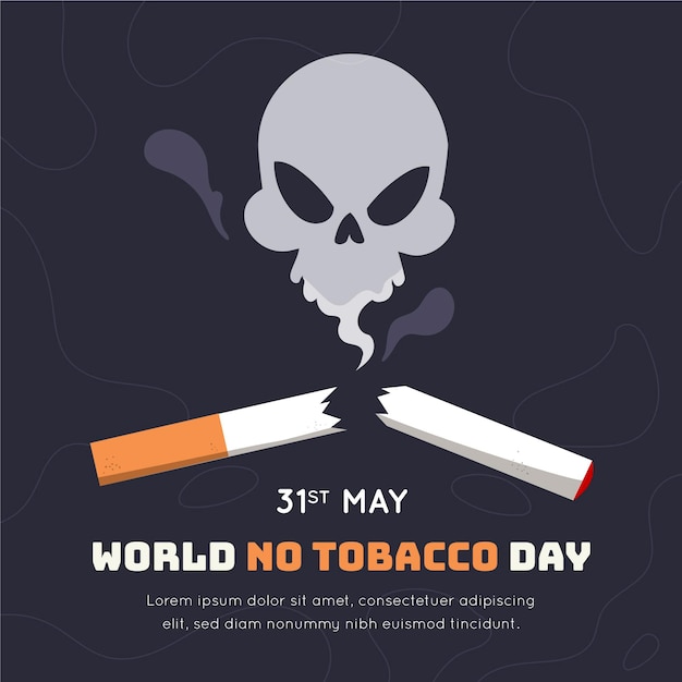 Vector gratuito dibujado a mano ilustración del día mundial sin tabaco