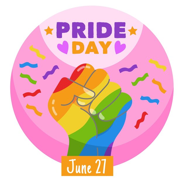 Dibujado a mano ilustración del día del orgullo