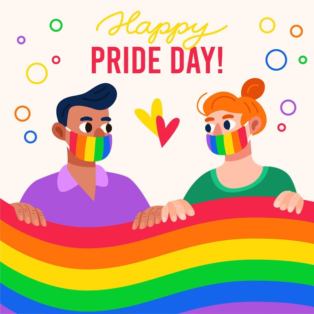 Dibujado a mano ilustración del día del orgullo