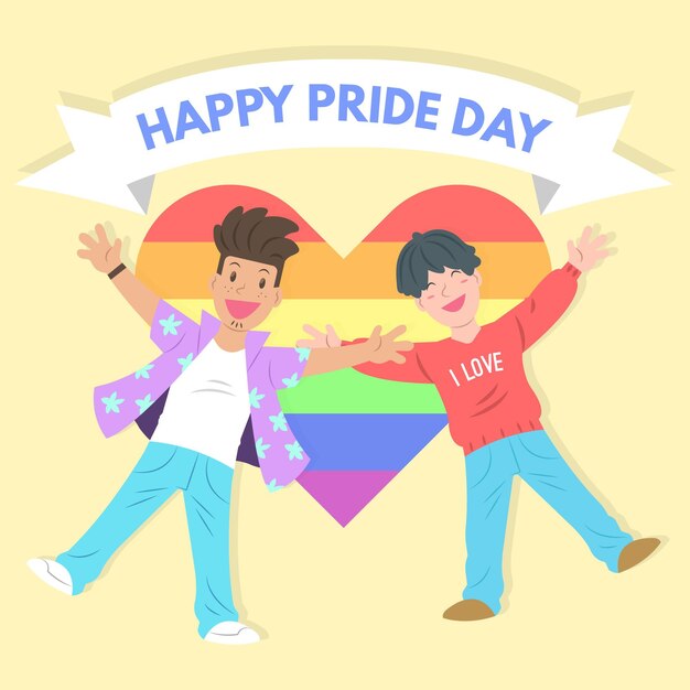 Dibujado a mano ilustración del día del orgullo