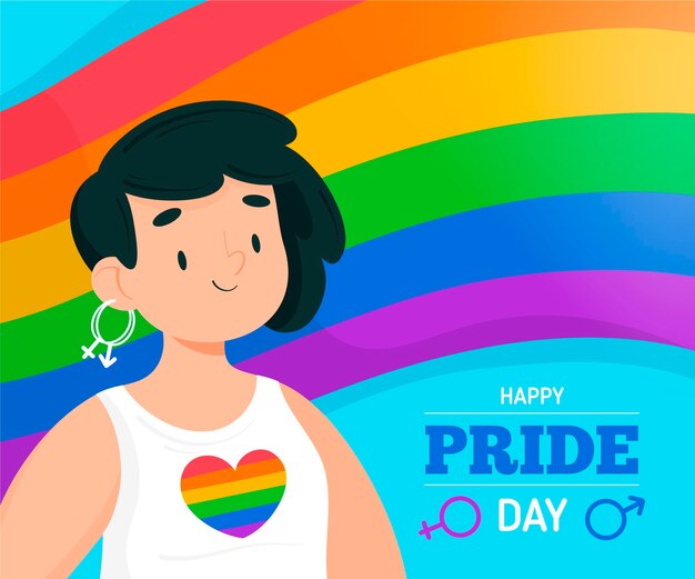 Dibujado a mano ilustración del día del orgullo