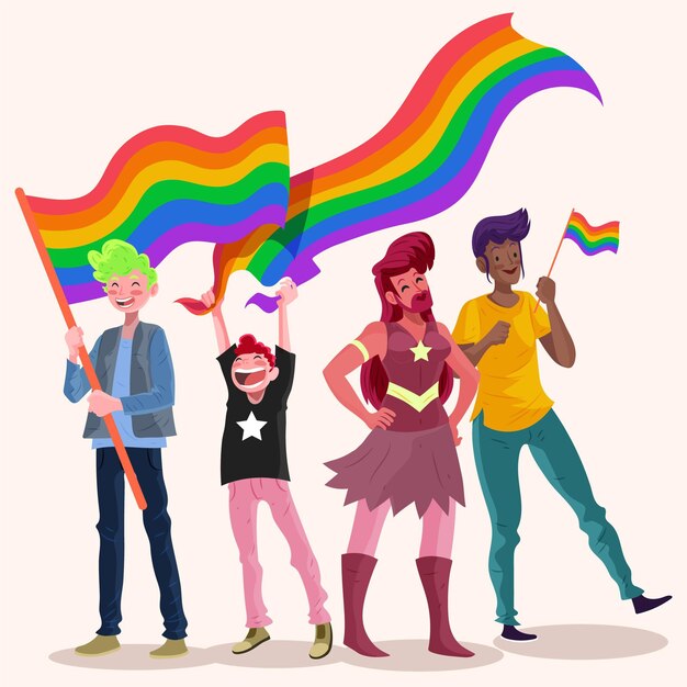 Dibujado a mano ilustración del día del orgullo