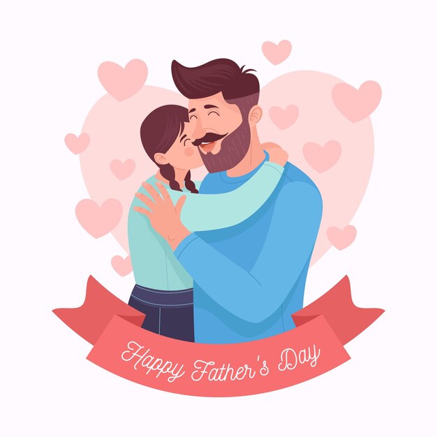 Dibujado a mano ilustración del día del padre