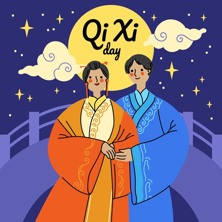 Vector gratuito dibujado a mano ilustración del día qi xi