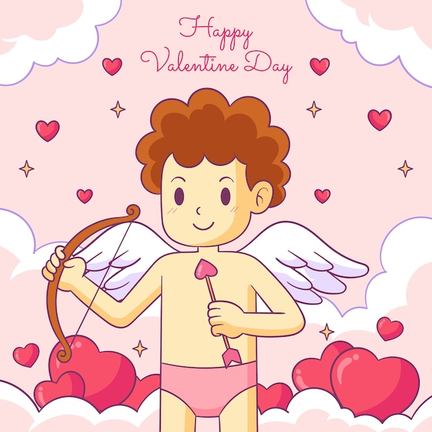 Dibujado a mano ilustración del día de san valentín