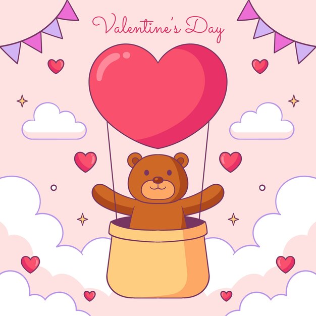 Dibujado a mano ilustración del día de san valentín
