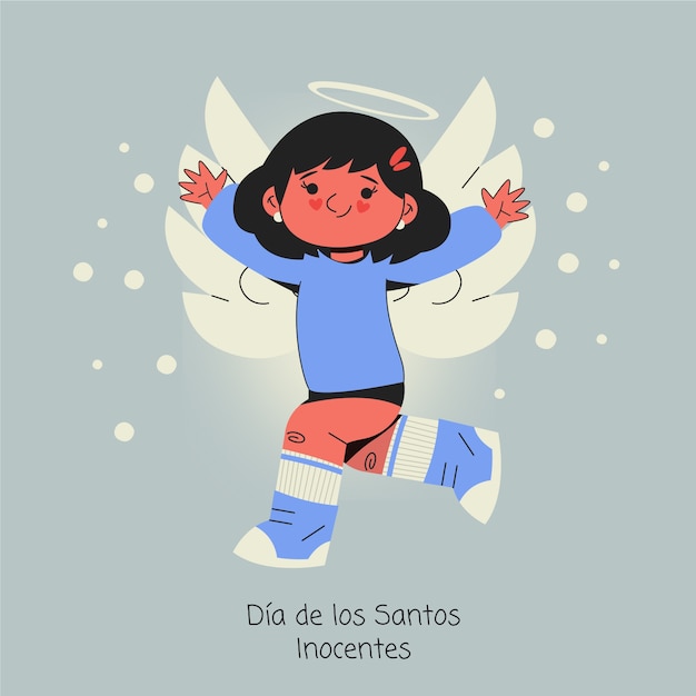 Vector gratuito dibujado a mano ilustración dia de los santos inocentes