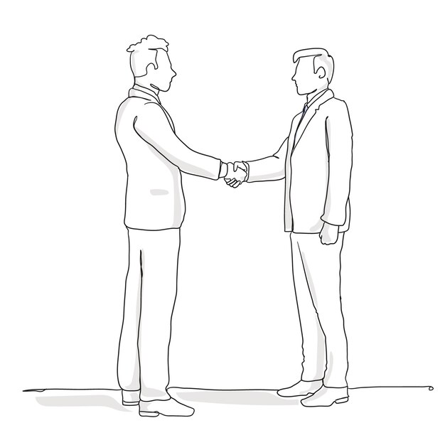 Dibujado a mano ilustración de dibujo de empresario
