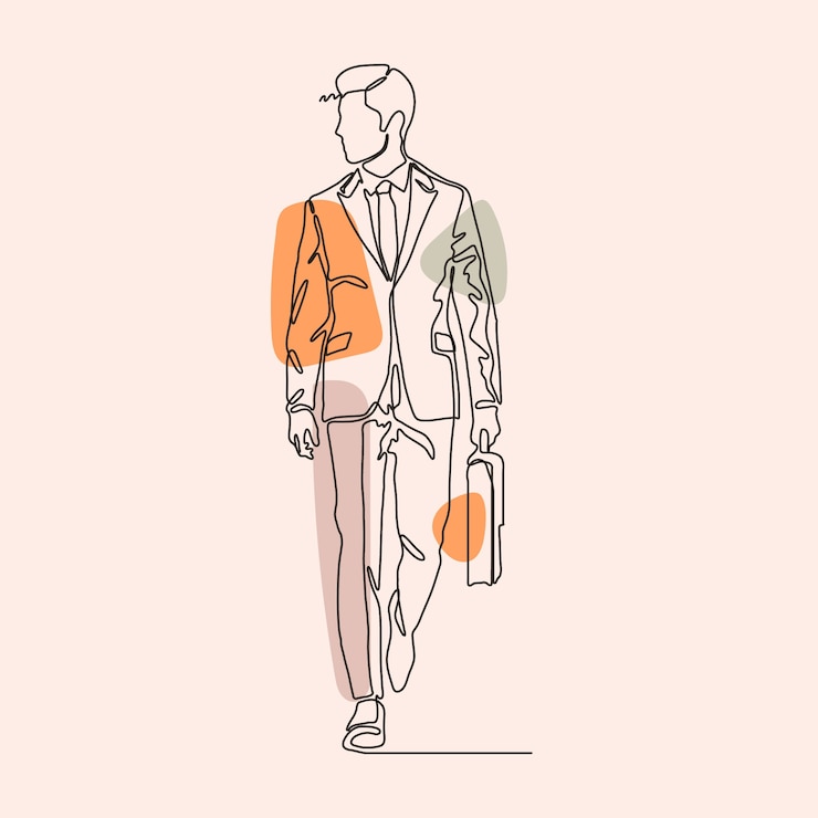 Vector gratuito dibujado a mano ilustración de dibujo de empresario