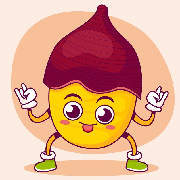 Dibujado a mano ilustración de dibujos animados de batata