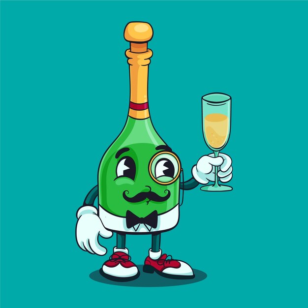 Dibujado a mano ilustración de dibujos animados de limonada