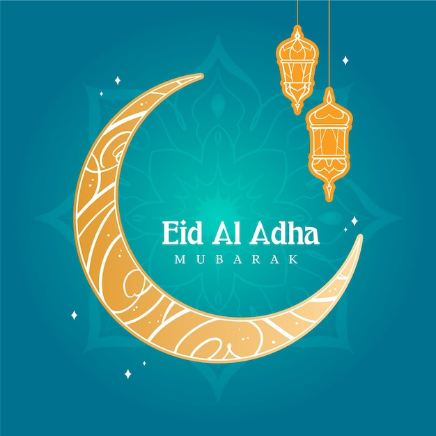 Vector gratuito dibujado a mano ilustración de eid al-fitr