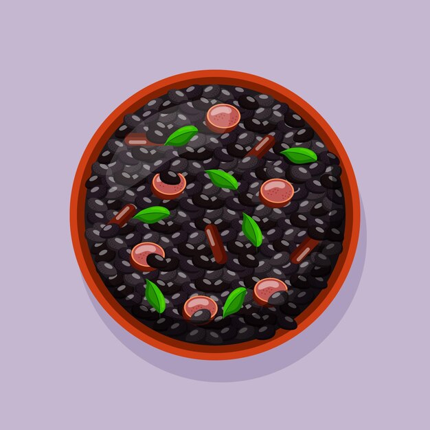 Dibujado a mano ilustración de feijoada