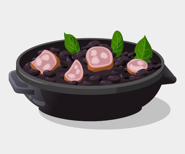 Vector gratuito dibujado a mano ilustración de feijoada