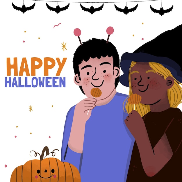 Dibujado a mano ilustración de halloween