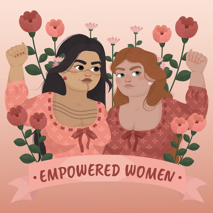 Vector gratuito dibujado a mano ilustración del mes de la historia de la mujer