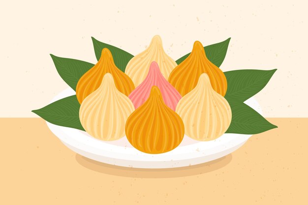 Dibujado a mano ilustración de modak