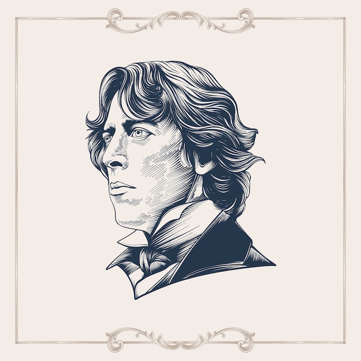 Vector gratuito dibujado a mano ilustración de oscar wilde